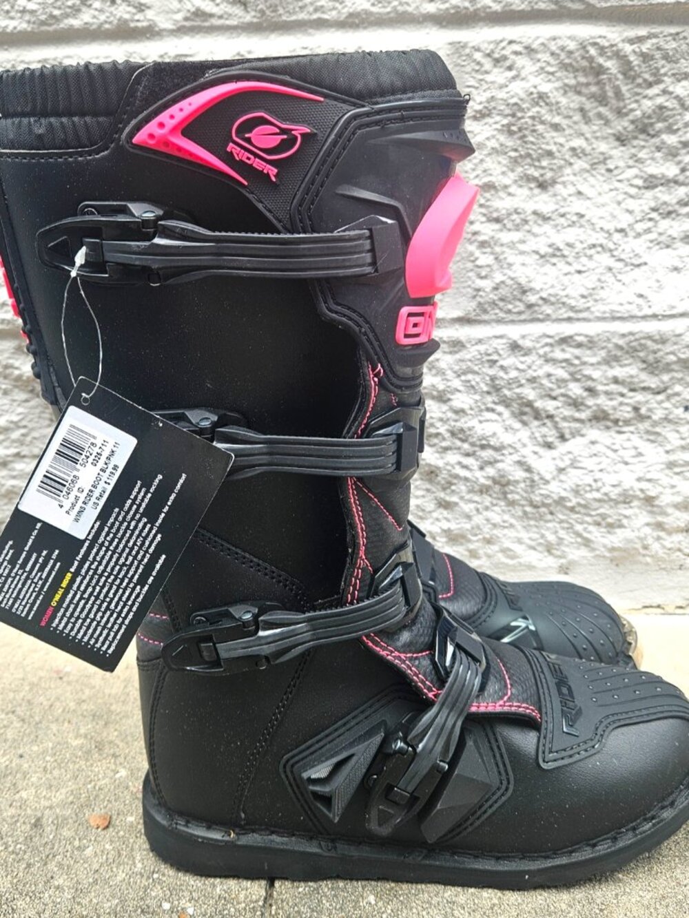 O'Neal 2026 Womens Rider Offroad Motocross Boots Black Pink/Black 0325-711